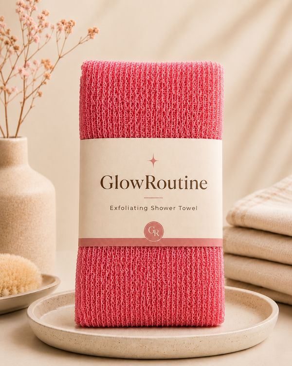 GlowRoutine Exfoliating Shower Towel